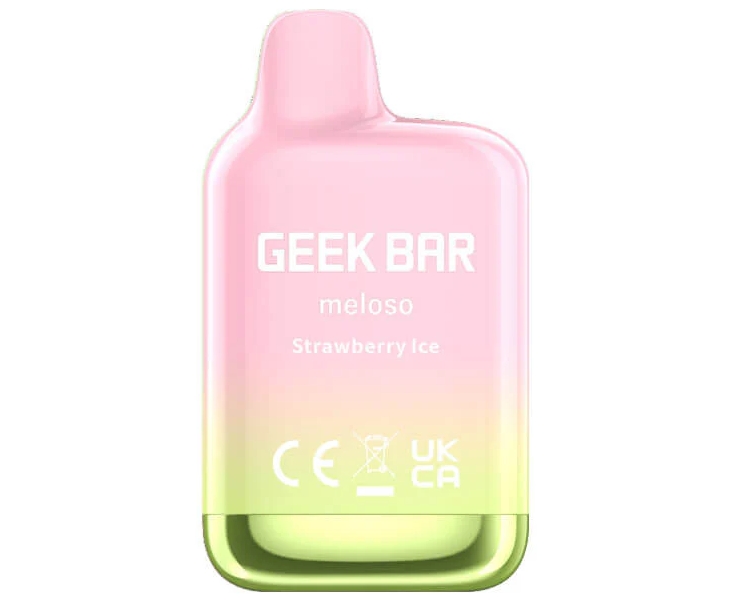 Geek Bar Meloso Mini engångsvape - Jordgubbsis: Smaken av Sommar i Varje Puff