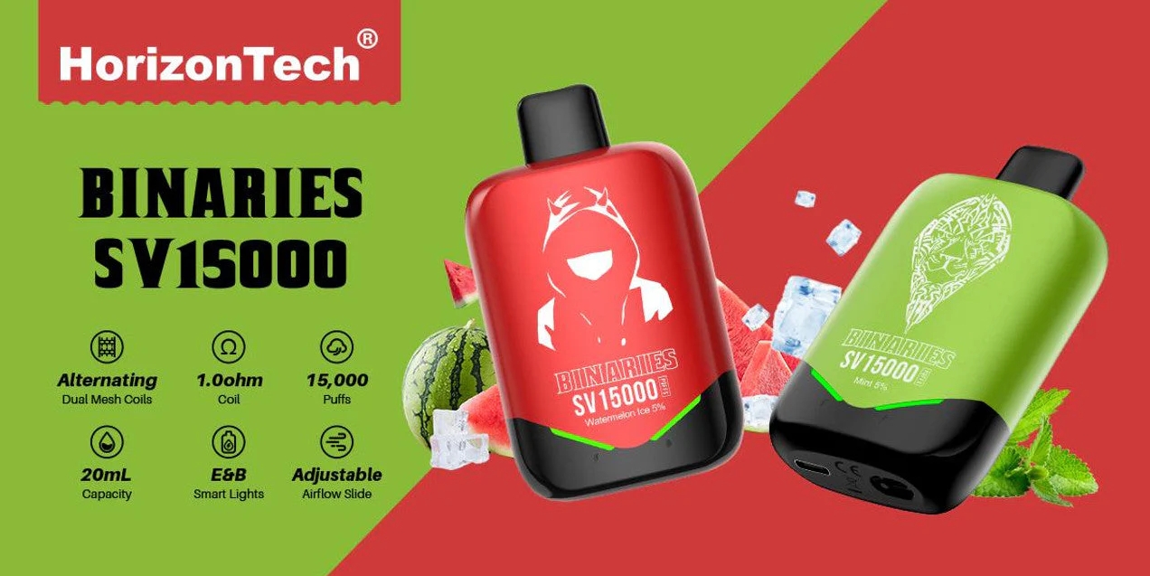 HorizonTech Binaries SV15000 - Vattenmelon Is: Din Smältande Sommarfriska i Varje Puff