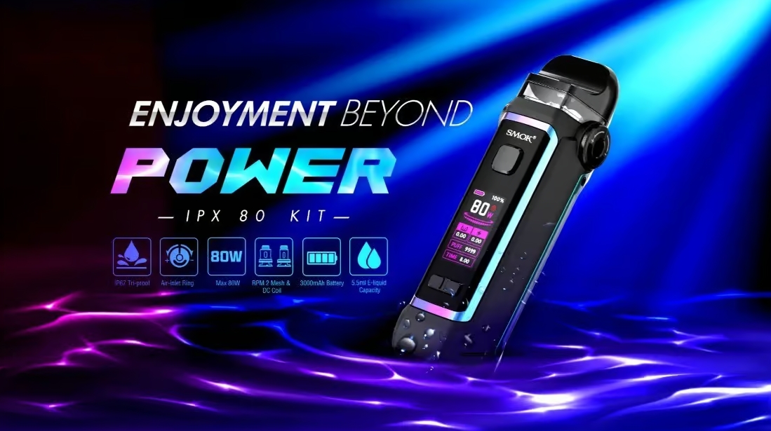 SMOK IPX80 Pod Kit: Din Oövervinnliga, Vattentåliga Följeslagare i Blå – Perfekt för Svensk Äventyrsliv 2025
